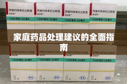 全国家庭药品处理建议的全面指南